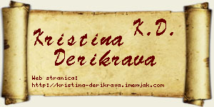 Kristina Derikrava vizit kartica